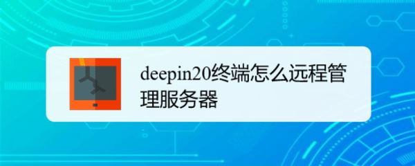 deepin20终端怎么远程管理服务器-deepin20终端远程管