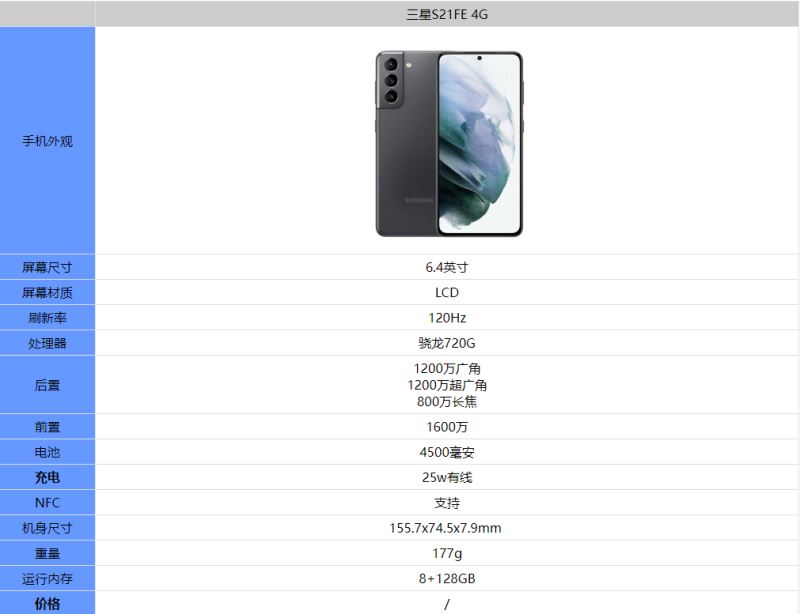三星S21FE 4G值得购买吗